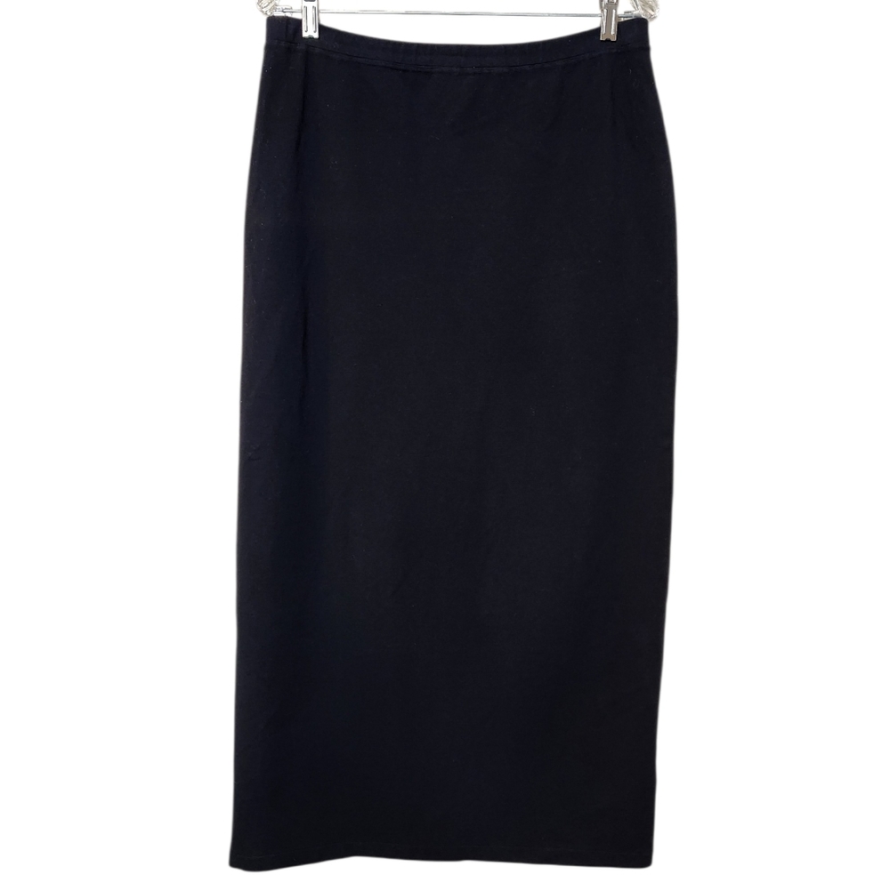 Vintage Eileen Fisher Black Straight Skirt Made in USA Size Small